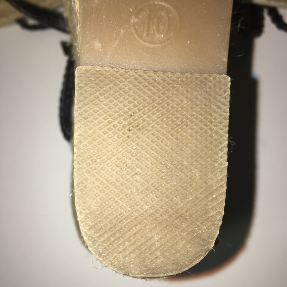 BANANA REPUBLIC Espadrilles Sandals Wedge Black 10 - Picture 6 of 6